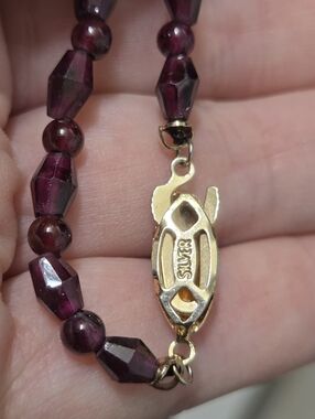 ​Stunning Vintage Genuine Garnet Umbalite Bead Necklace